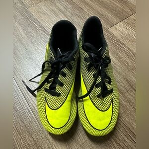 Nike Kids 3 Yellow and Black Athletic Soccer Shoes